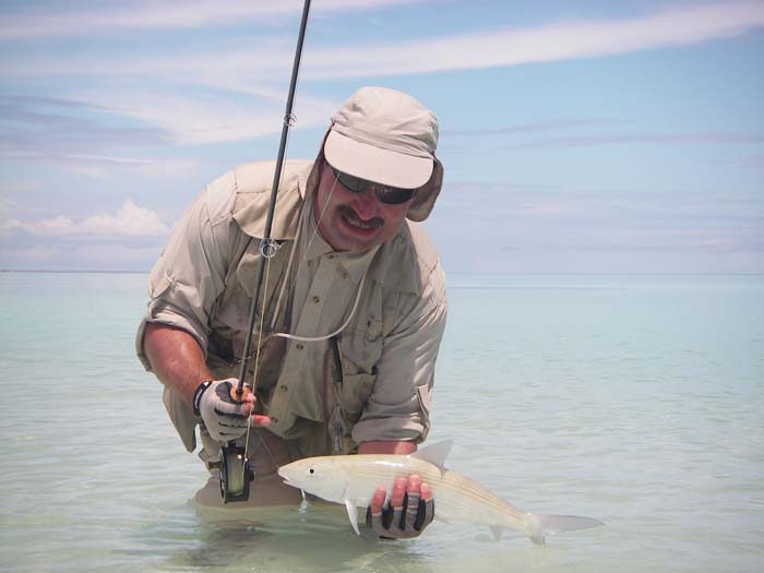 The bonefish were not big but they made up for that in numbers.