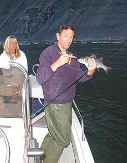 The light was beginning to fail when Steve caught his fish.