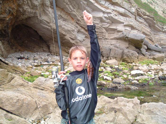 Young Ben with a wrasse.