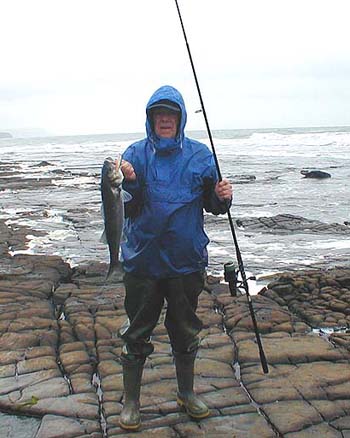 Mark took a picture of me with the fish just before I returned it to the sea.