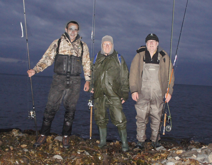 This is the three of us well pleased with our session even though we only had a single fish between us.