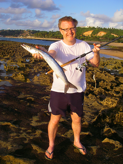 This is quite a large barracuda of its species so he was well pleased.