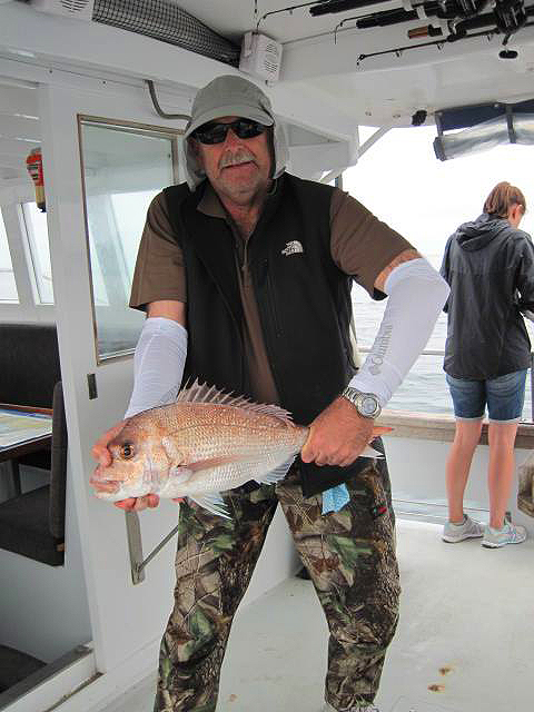 This is Alan's seven pound snapper.