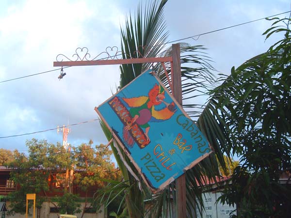 This is one of the places where we had a meal in Placencia.