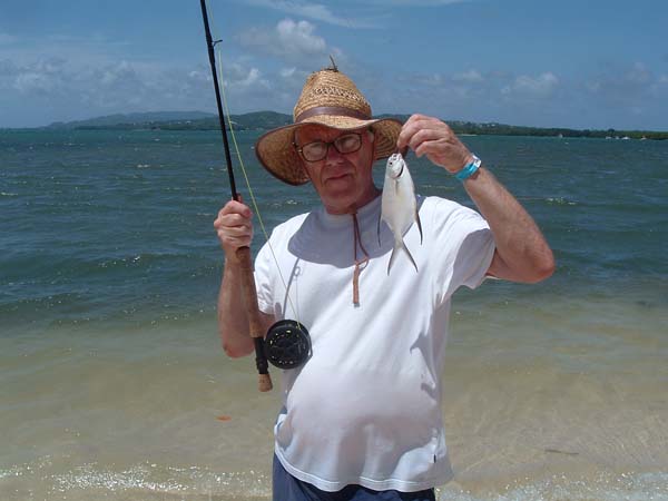 It's always nice to catch something - palometa are small but beautifully marked.