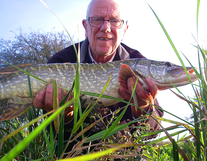 Another poor selfie.  This was the second, larger pike.