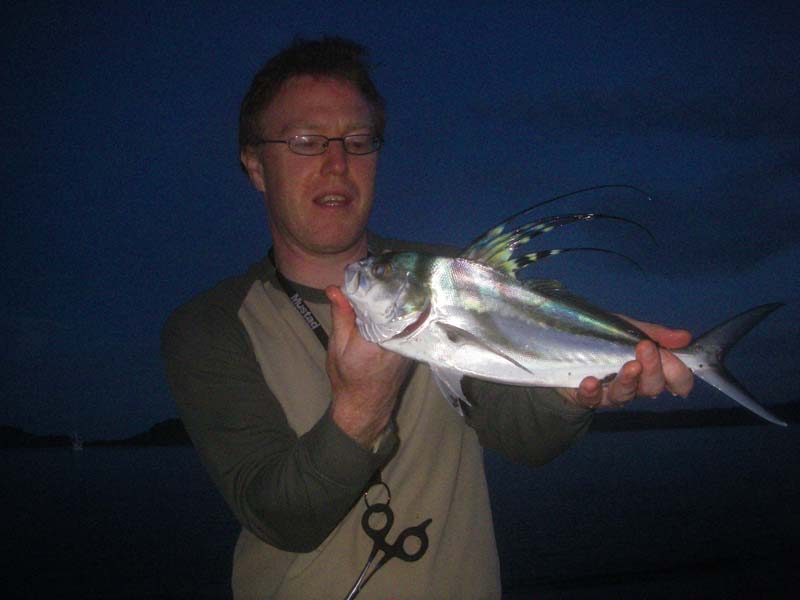 What a fish.  No one ever mentions the amazing colouration of the roosterfish.