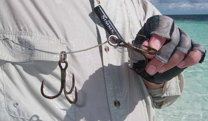 Good split rings, good hooks BUT the GT would have escaped if this lure hadn't been wired through.